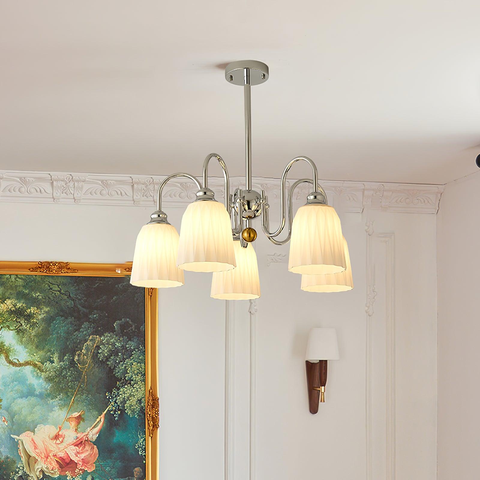 bauhaus-pleated-chandelier-anzaz-Chrome & White-4
