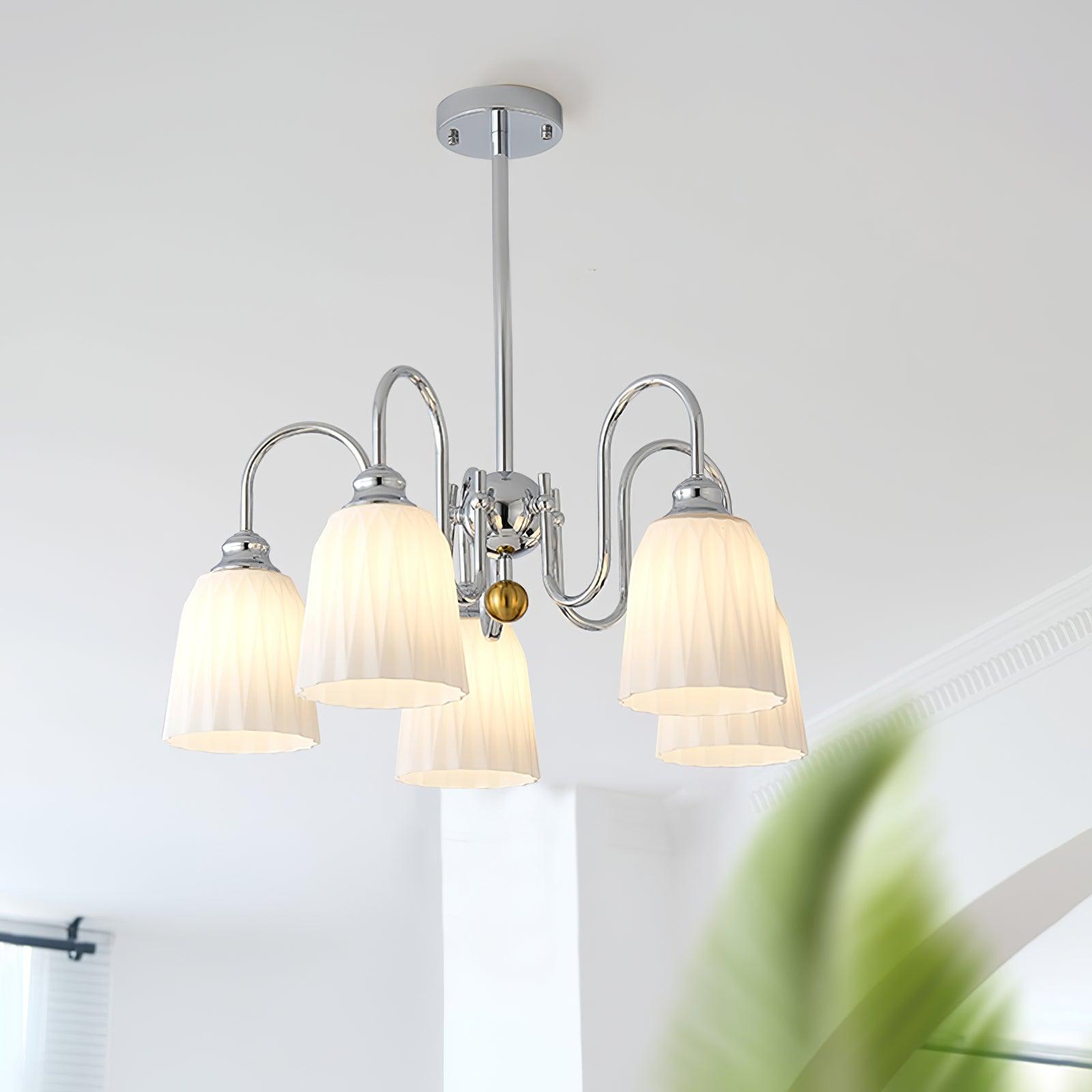 bauhaus-pleated-chandelier-anzaz-Chrome & White-3