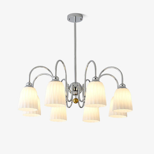 bauhaus-pleated-chandelier-anzaz-Chrome & White-1