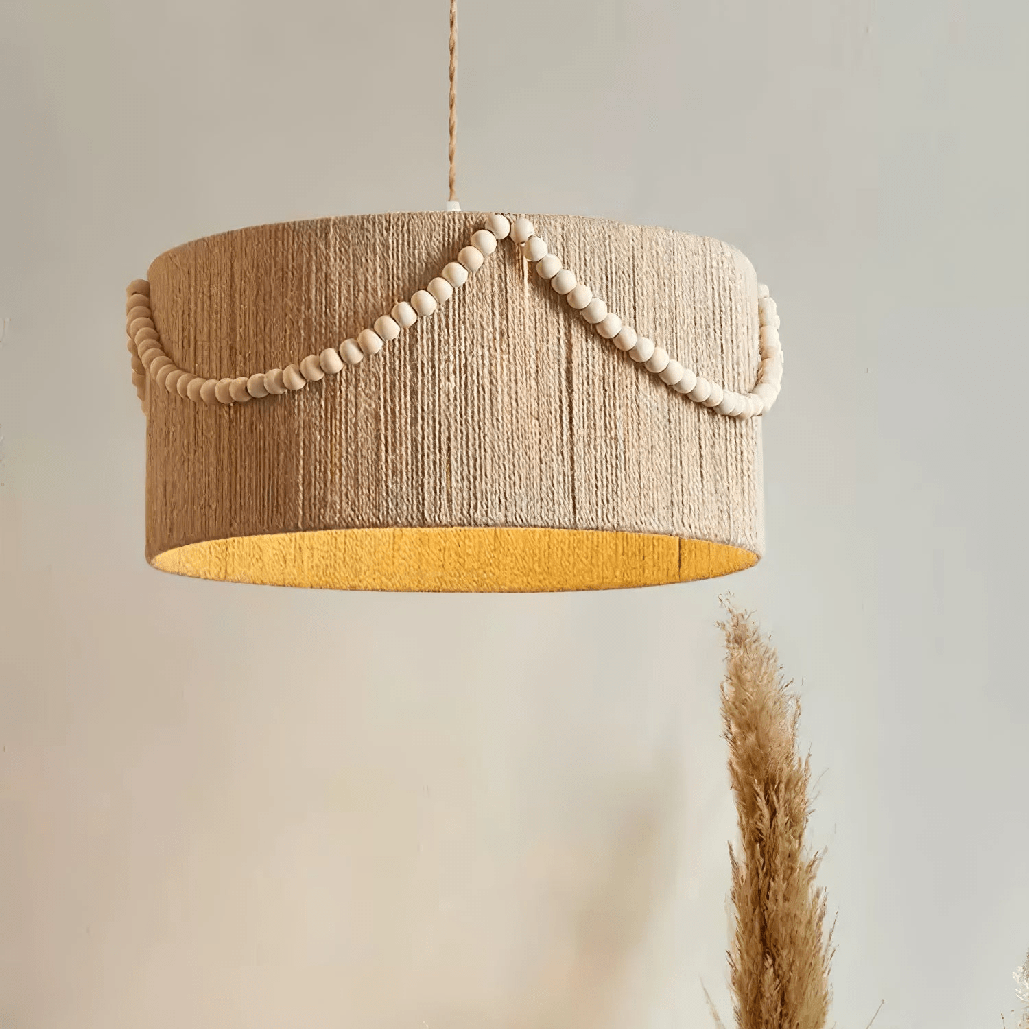 beaded-boho-pendant-lamp-anzaz-Natural jute rope-3