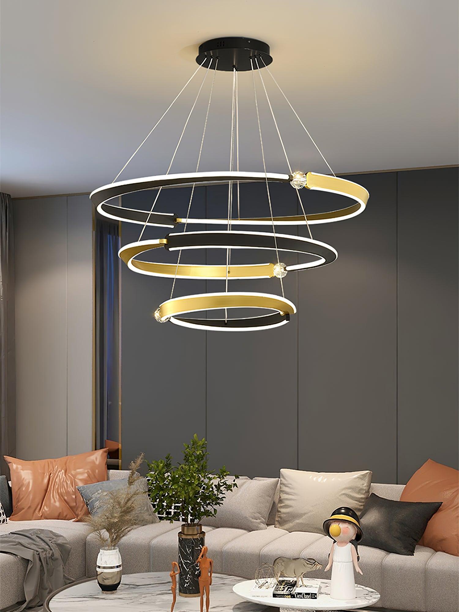 beliani-led-pendant-light-anzaz-Gold & Black-6