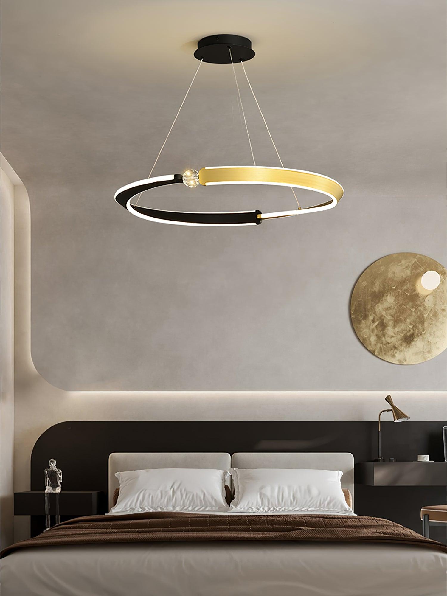 beliani-led-pendant-light-anzaz-Gold & Black-4