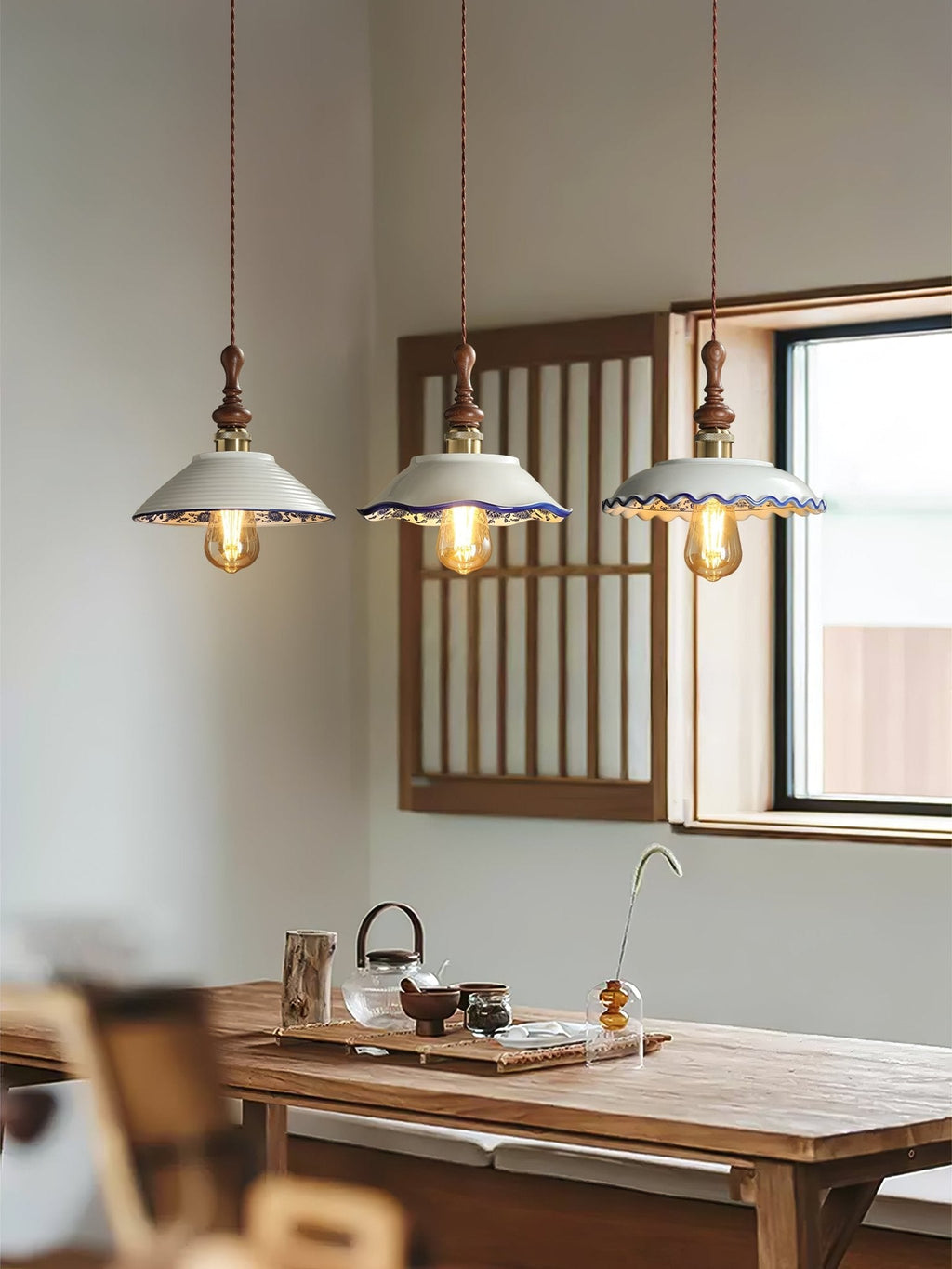 bellaria-ceramic-pendant-light-anzaz-Walnut color & Gold & White-3