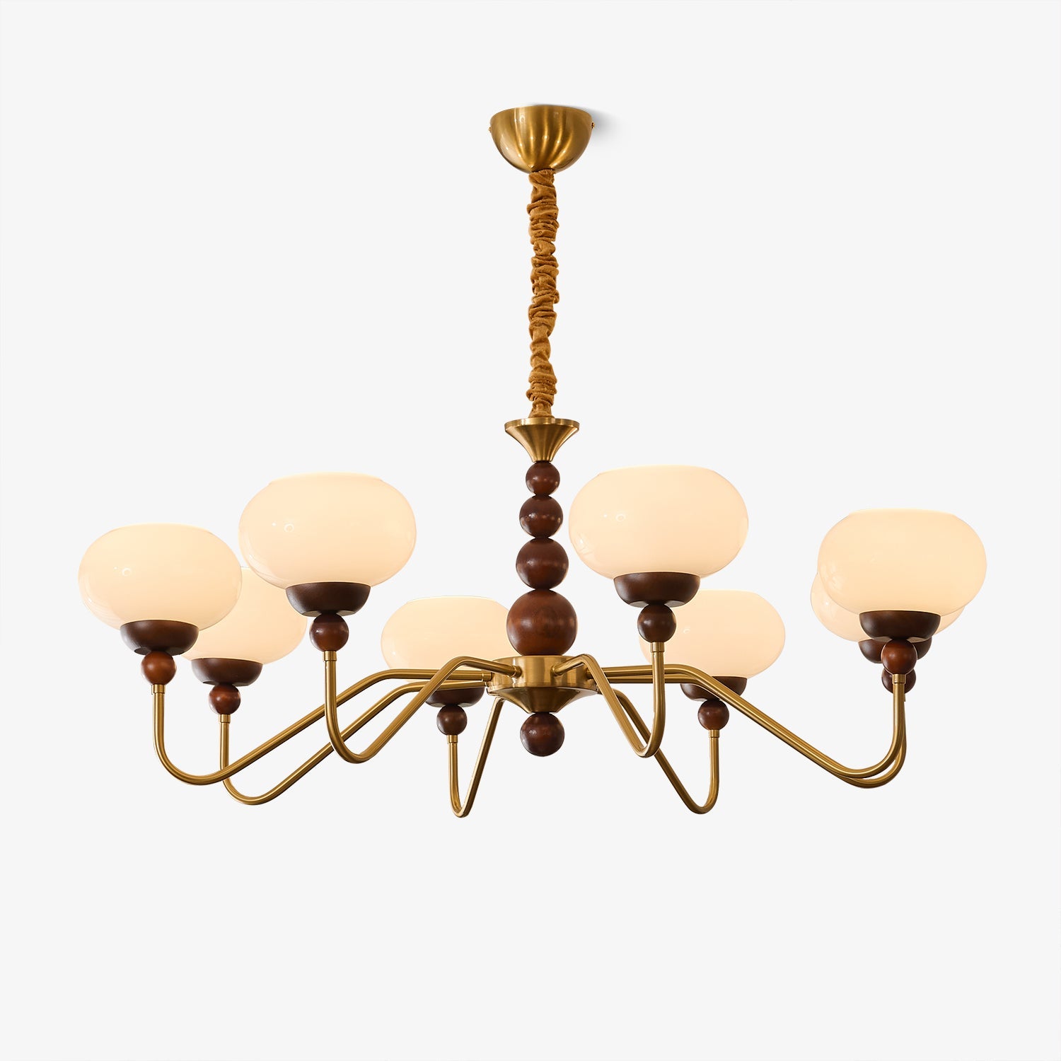 bellini-chandelier-anzaz-Walnut Color & Gold & White-1
