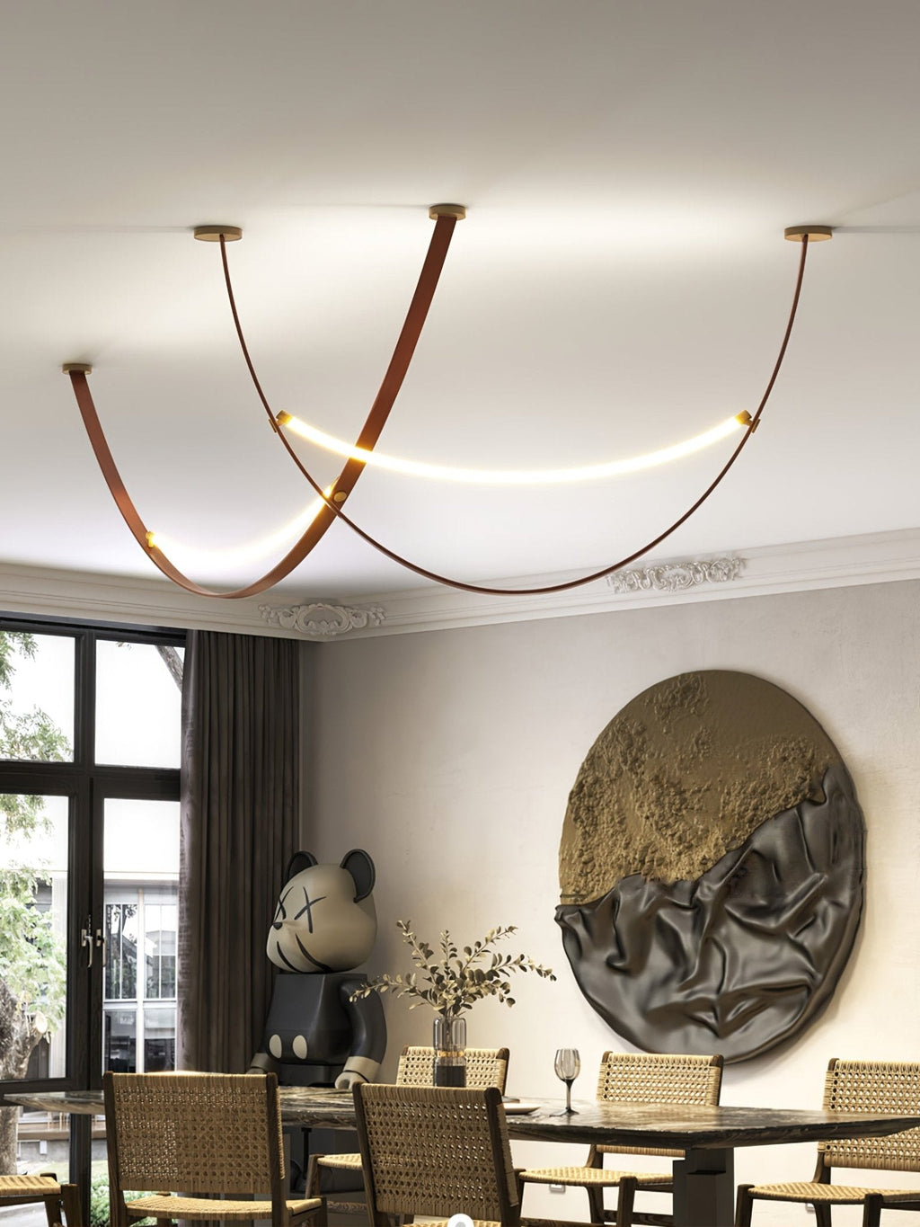 belt-pendant-lamp-anzaz-Gold & Light Brown-8