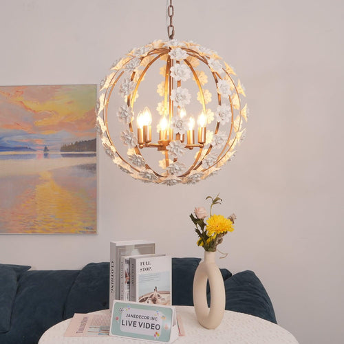 bianca-floral-orb-chandelier-anzaz-Rose gold & White-2
