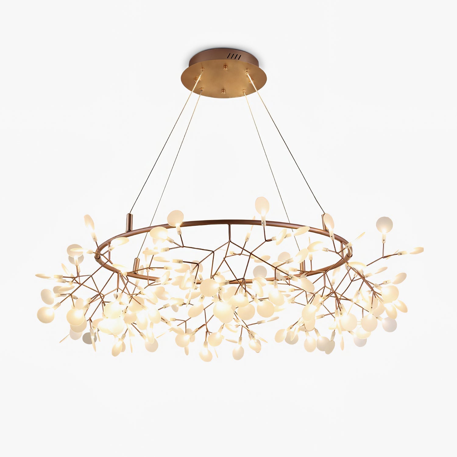 big-o-firefly-led-chandelier-anzaz-Warm Light & Rose gold-1