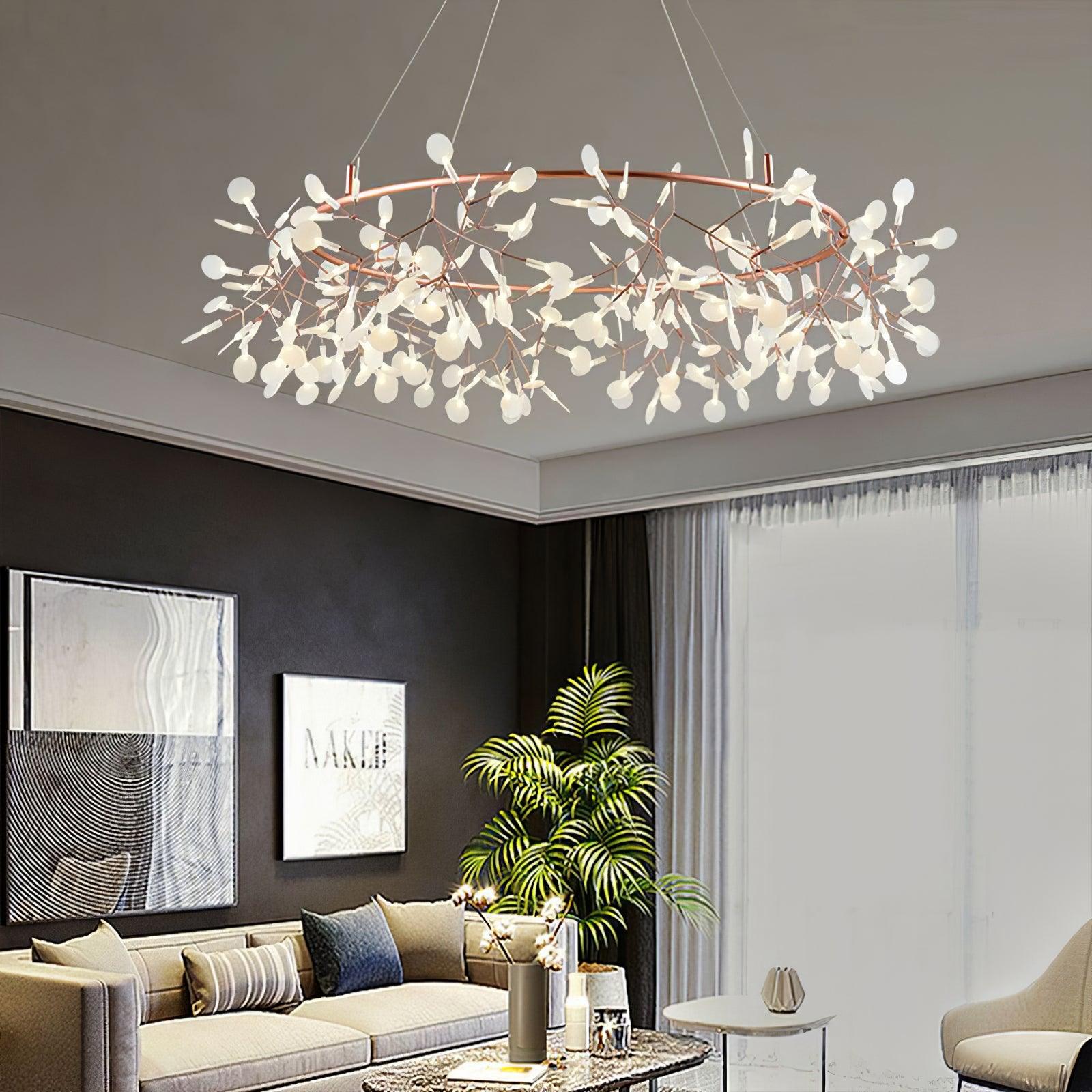 big-o-firefly-led-chandelier-anzaz-Warm Light & Rose gold-7