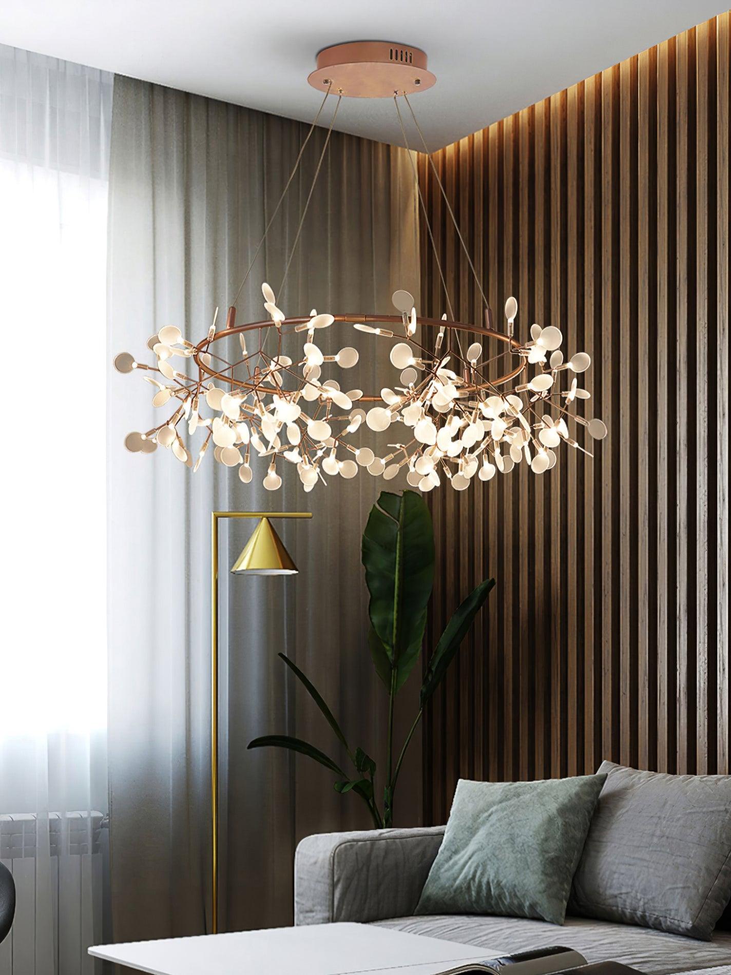 big-o-firefly-led-chandelier-anzaz-Warm Light & Rose gold-5