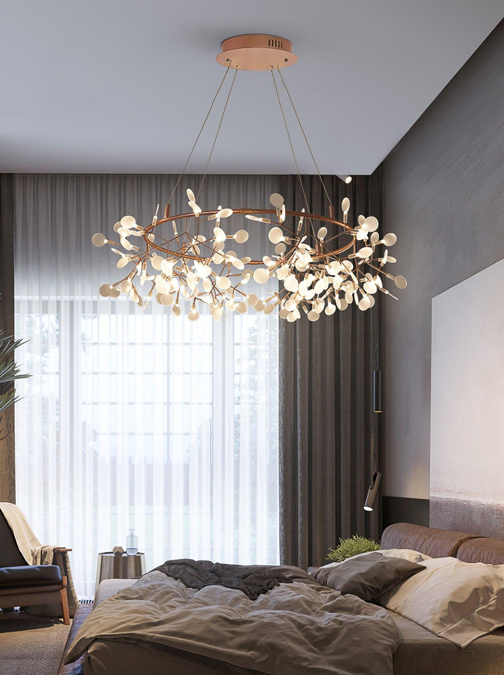 big-o-firefly-led-chandelier-anzaz-Warm Light & Rose gold-3