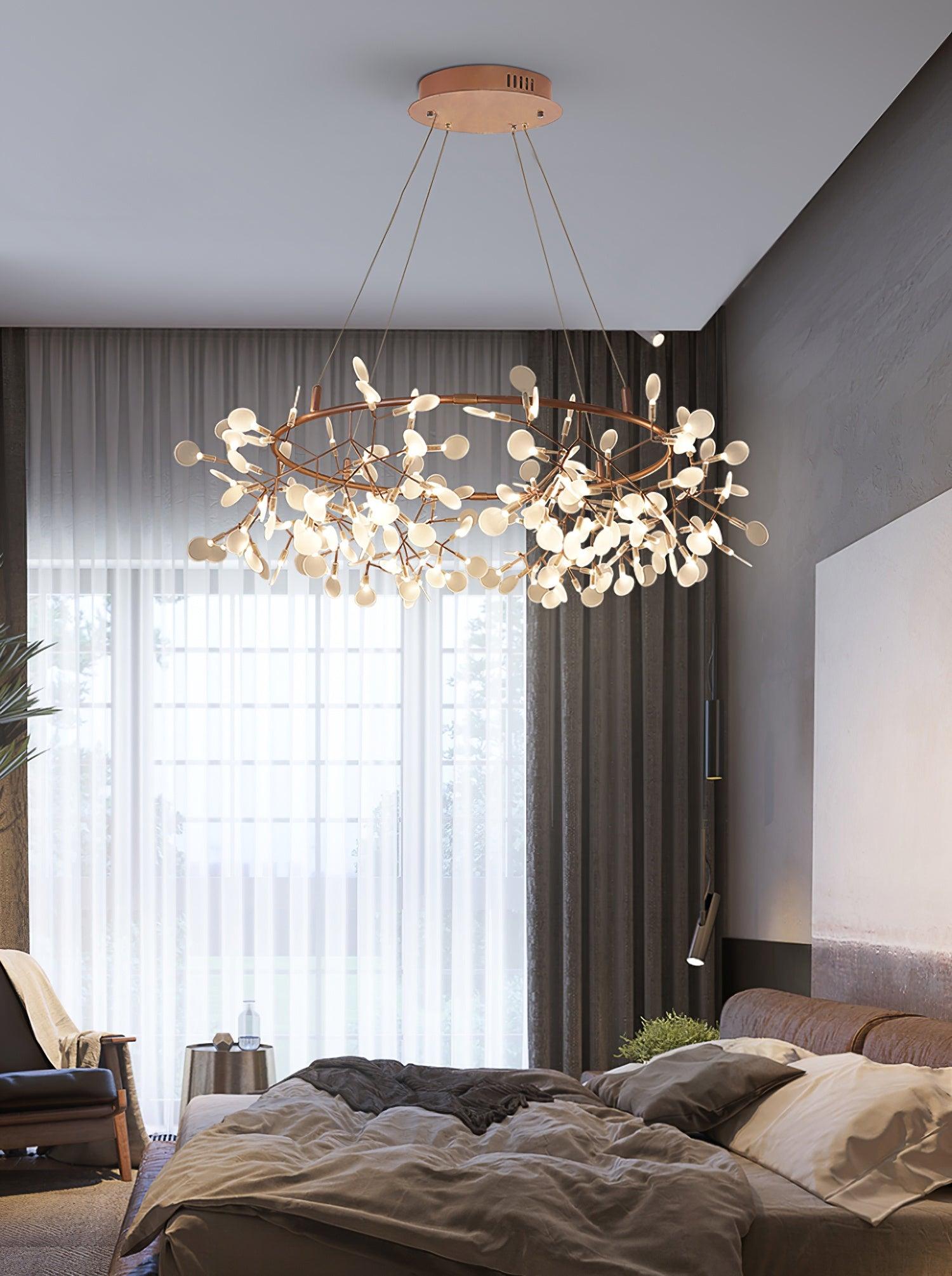big-o-firefly-led-chandelier-anzaz-Warm Light & Rose gold-3