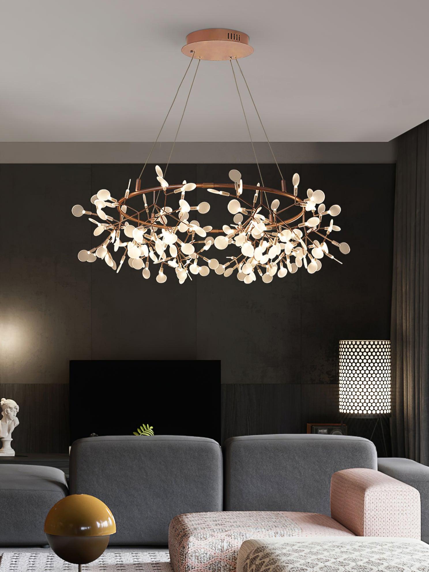big-o-firefly-led-chandelier-anzaz-Warm Light & Rose gold-4