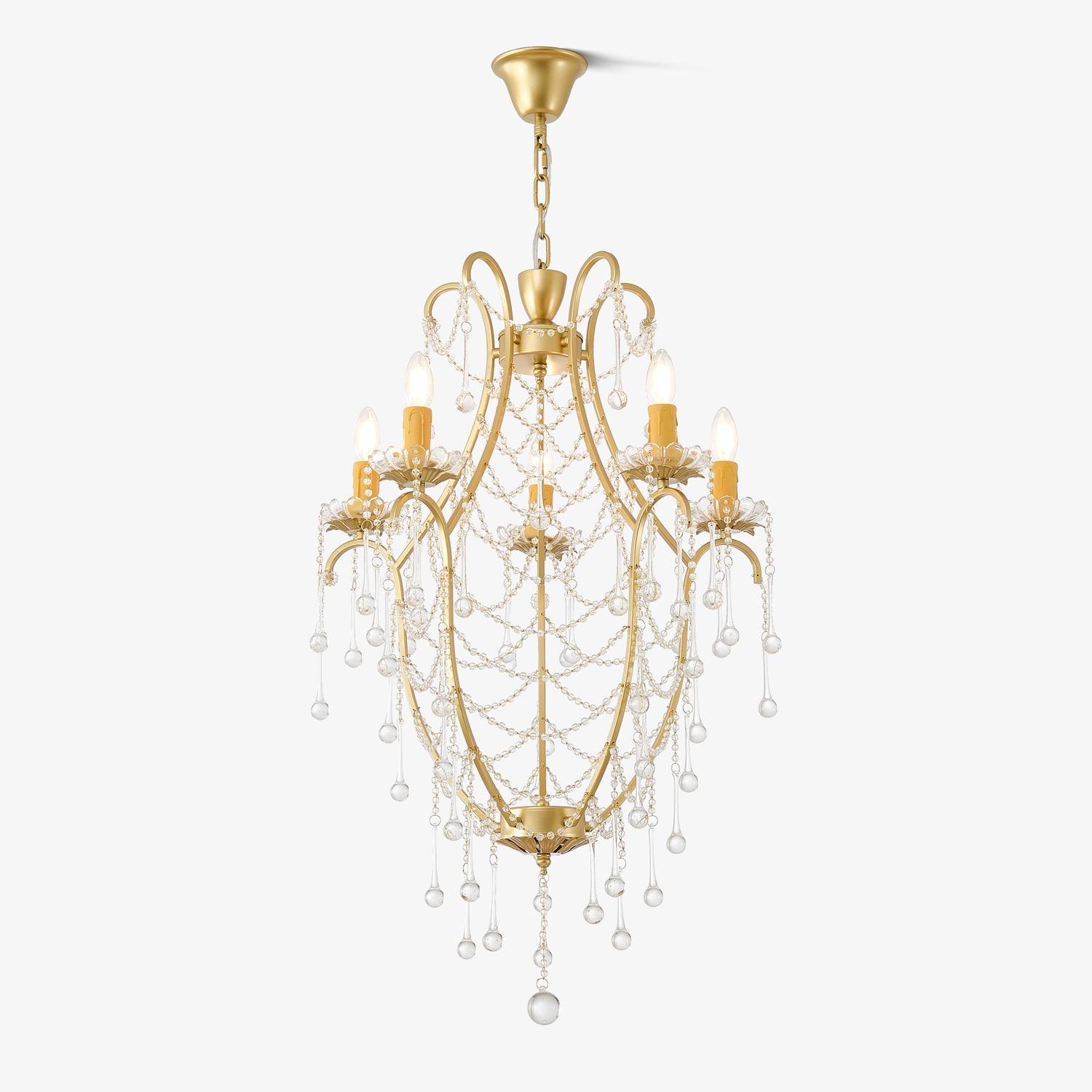 birdcage-chandelier-anzaz-Gold & Clear-1