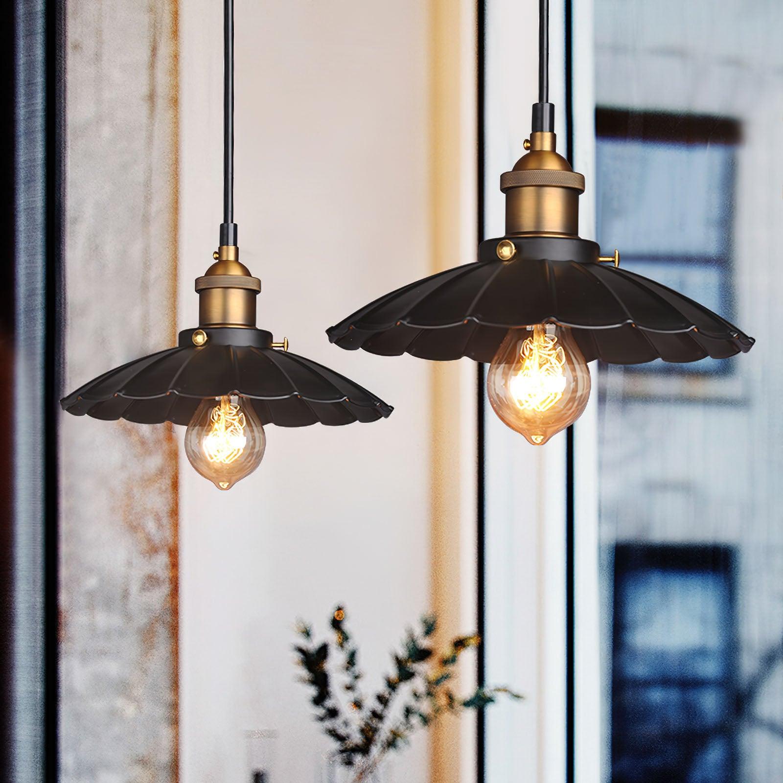 black-skirt-pendant-light-anzaz-Gold & Black-2
