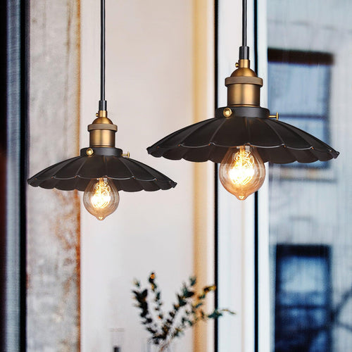 black-skirt-pendant-light-anzaz-Gold & Black-2