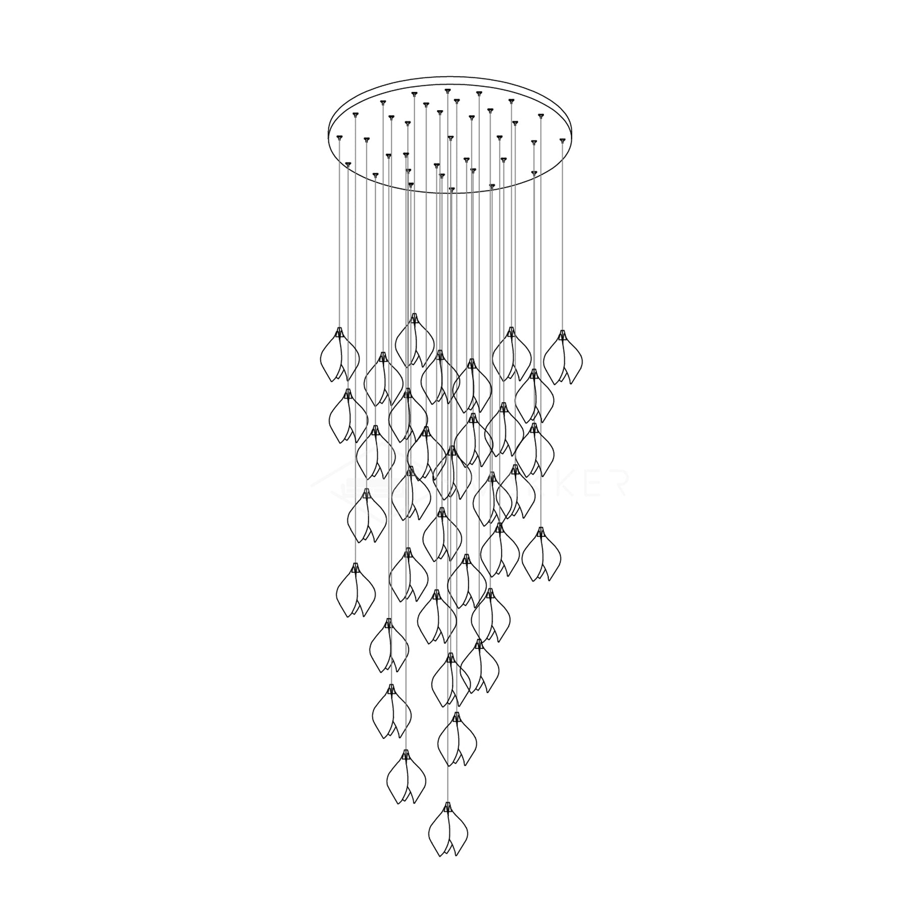 ceramic-flower-pendant-light-anzaz-Large ∅ 5.9″ x H 8.7″-43