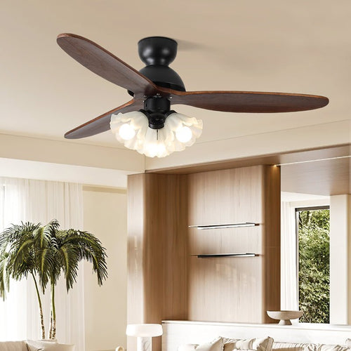 bloom-air-ceiling-fan-light-anzaz-Walnut Color & White & Black-2
