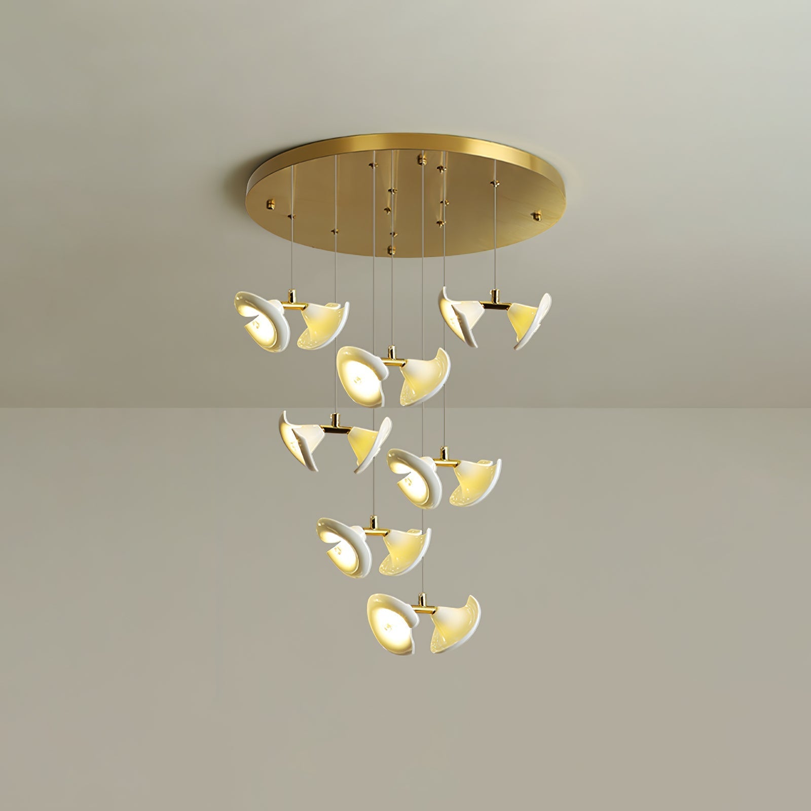 blossom-double-horn-chandelier-anzaz-Gold & White-12