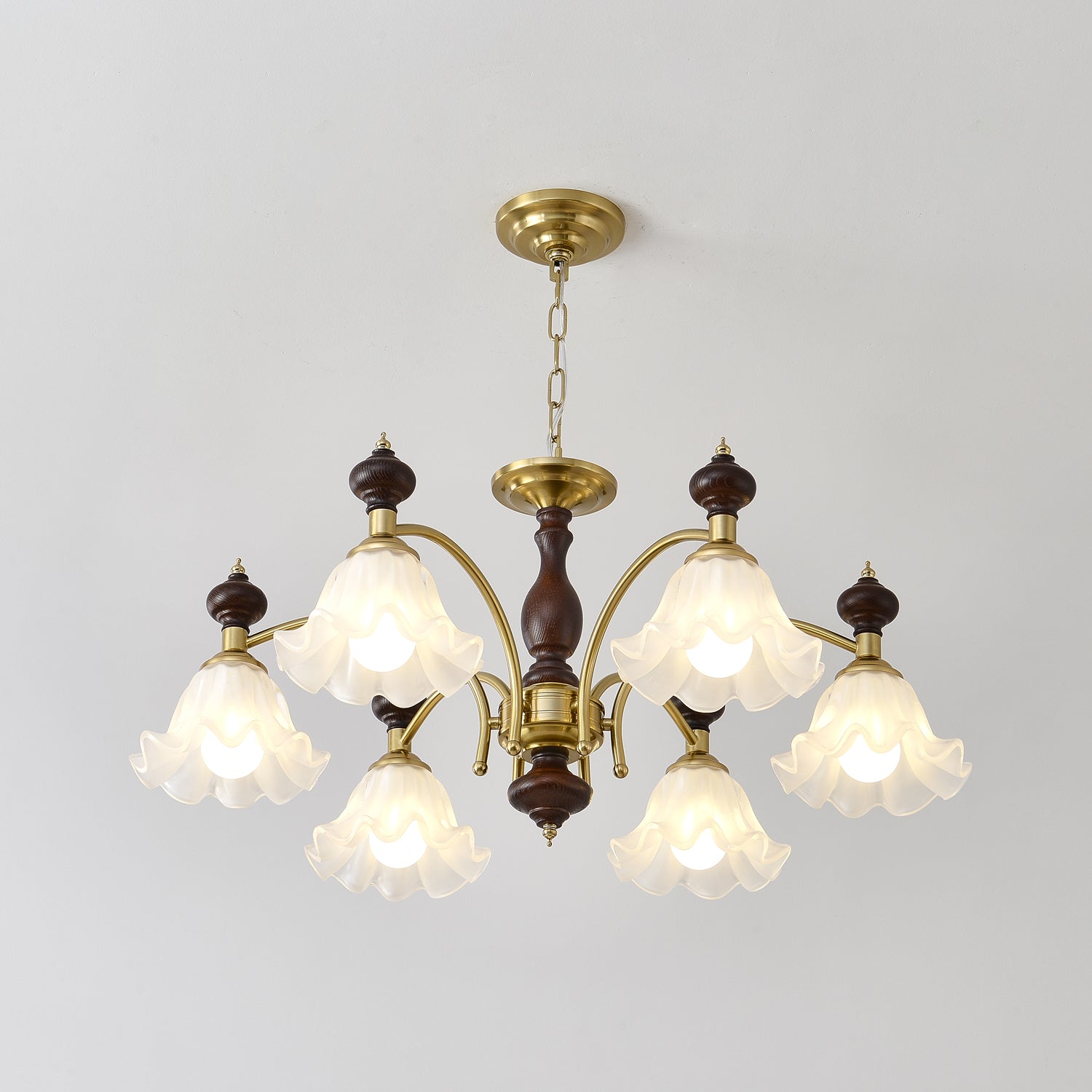 blossom-flowers-chandelier-anzaz-Walnut Color & Gold-3