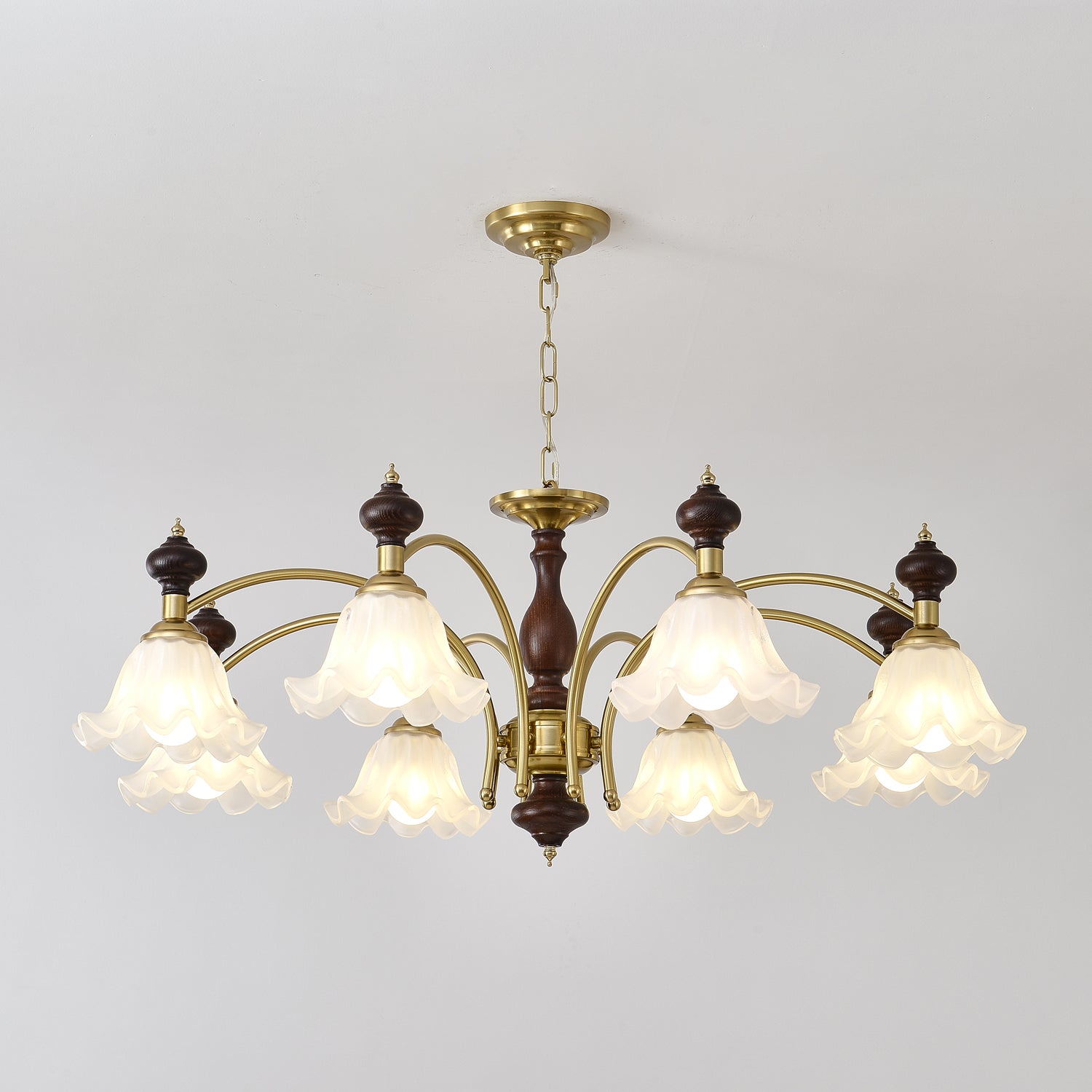 blossom-flowers-chandelier-anzaz-Walnut Color & Gold-2
