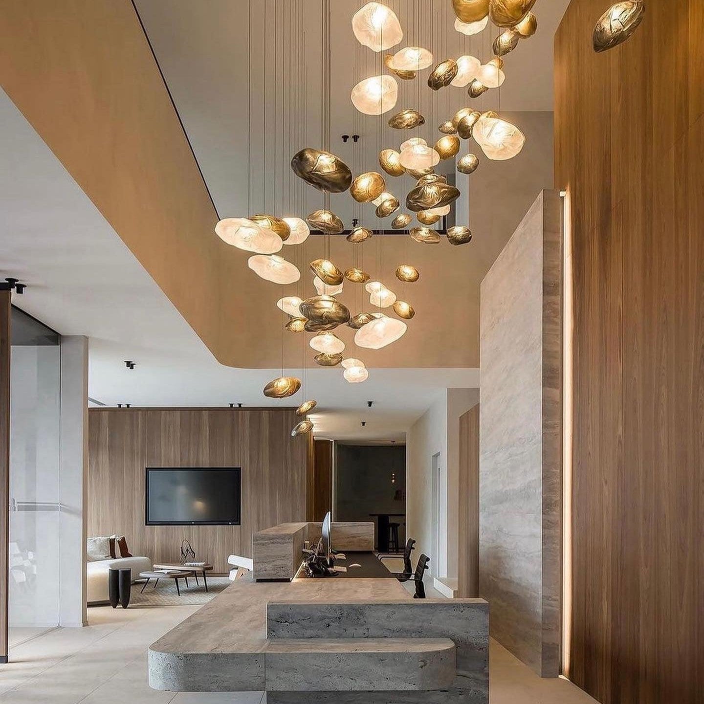 blown-glass-mesh-pendant-light-anzaz-Smoke grey glass-38