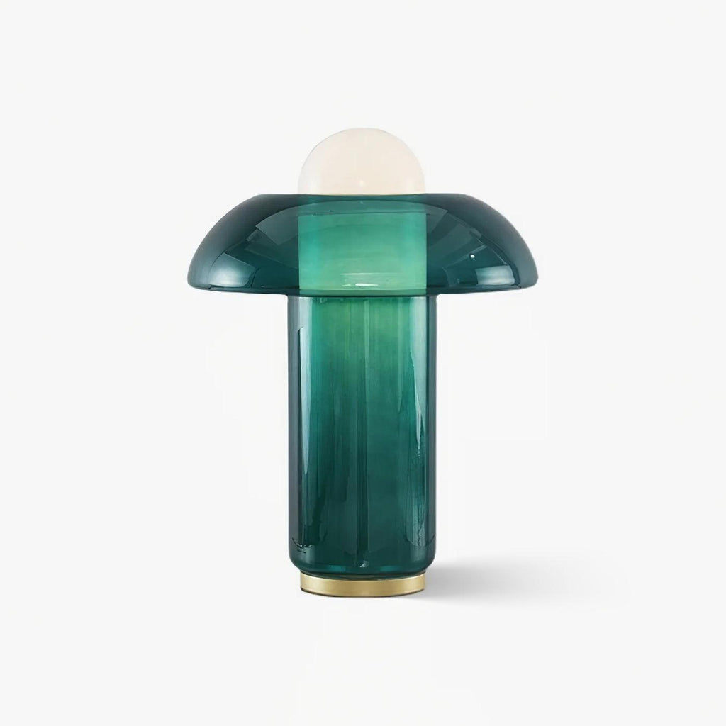 blue-glass-mushroom-table-lamp-anzaz-Green & White & Gold-1