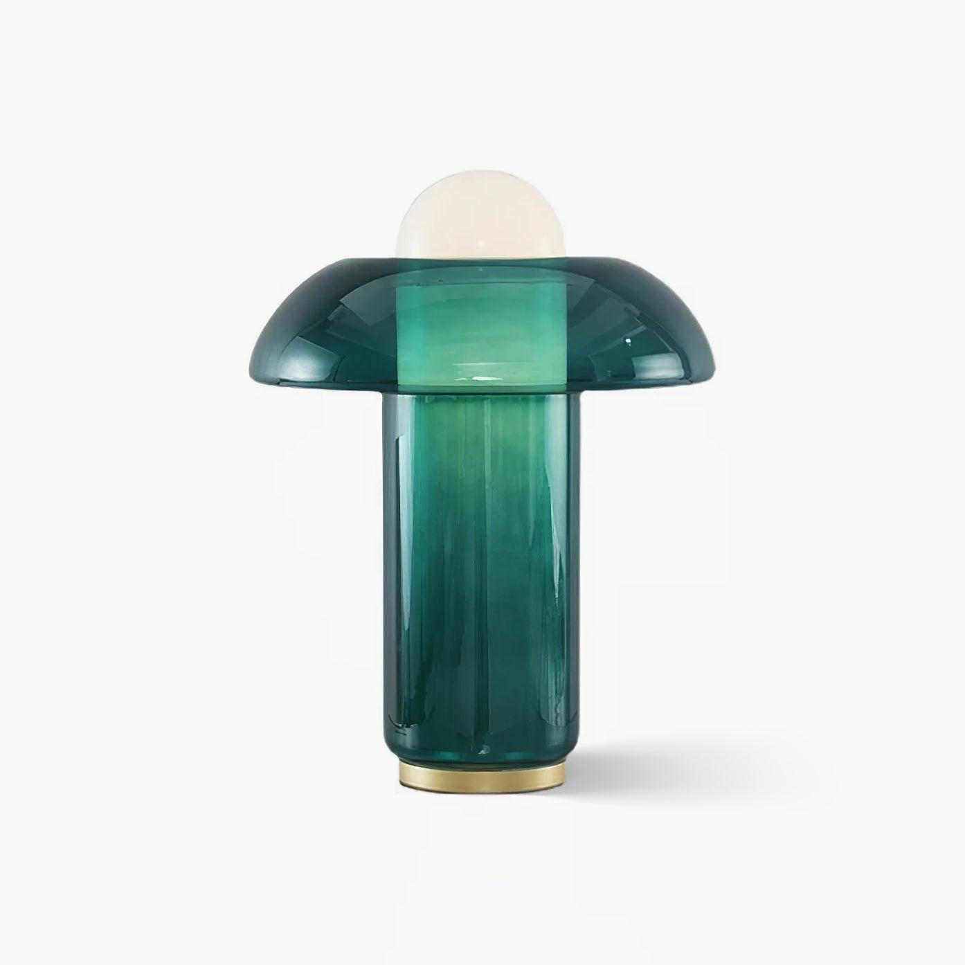 blue-glass-mushroom-table-lamp-anzaz-Green & White & Gold-1