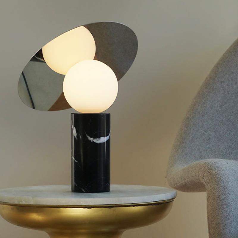 bola-disc-table-lamp-anzaz-Gold & White Marble-3