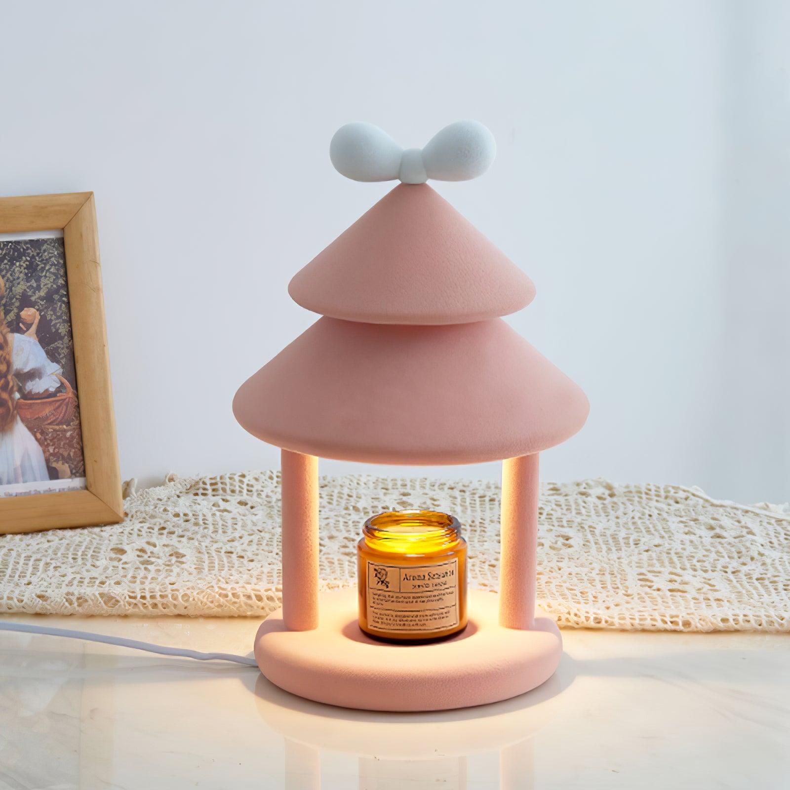 bow-tie-cone-table-lamp-anzaz-Pink & White-2