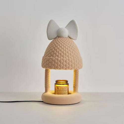 bow-tie-hat-table-lamp-anzaz-Milk Coffee & White-2