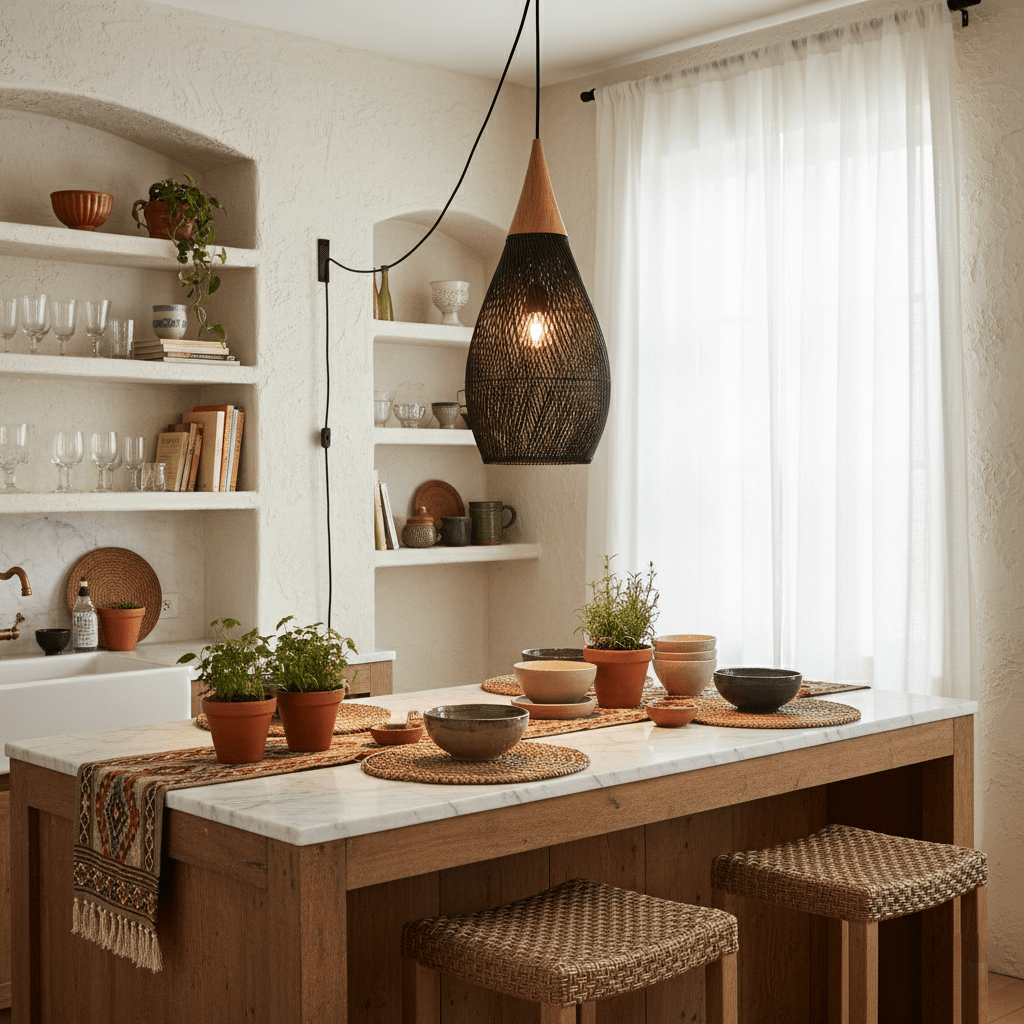 braided-rattan-swag-pendant-lamp-anzaz-Dark wood & Black rattan-5