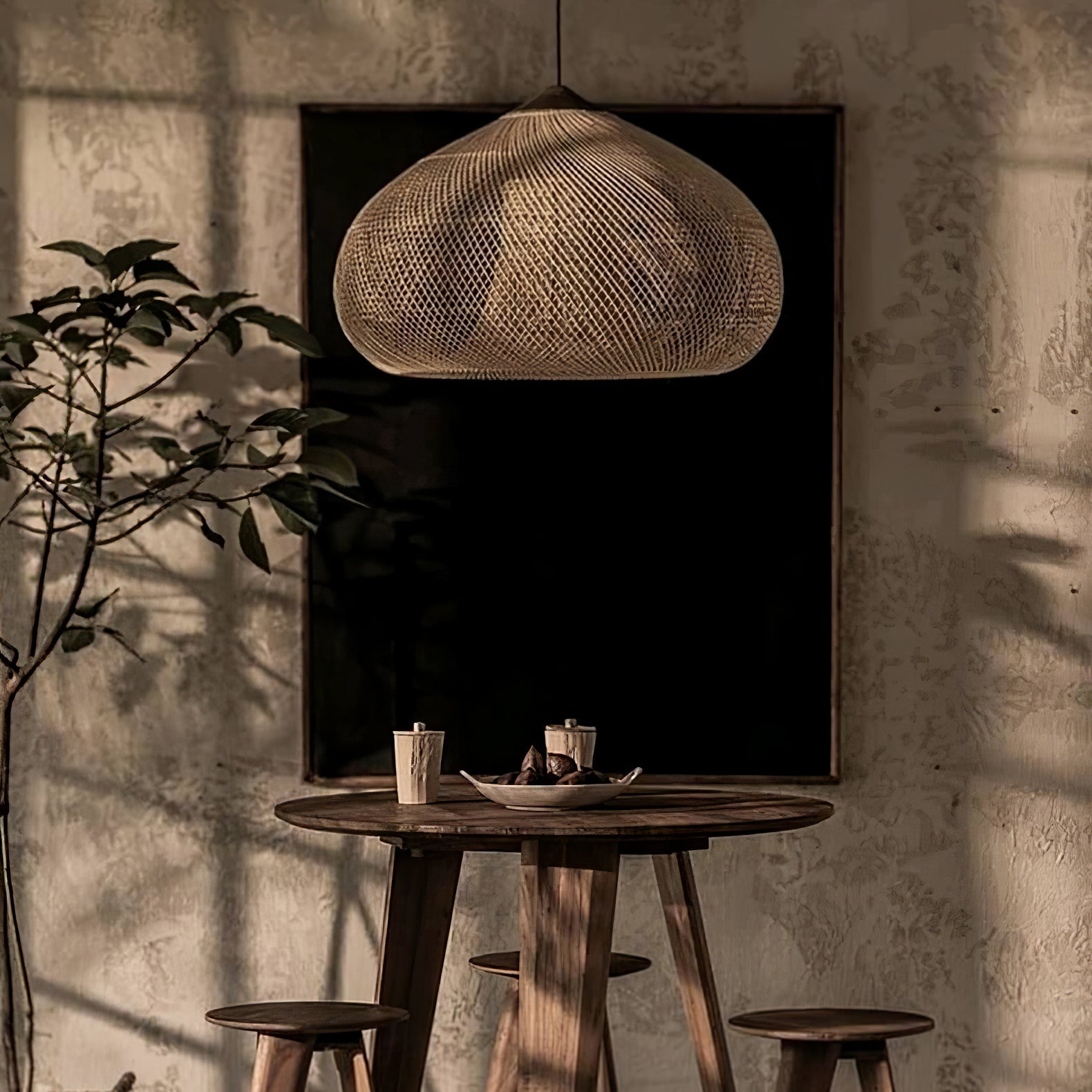 braided-rattan-swag-pendant-lamp-anzaz-Dark wood & Black rattan-15