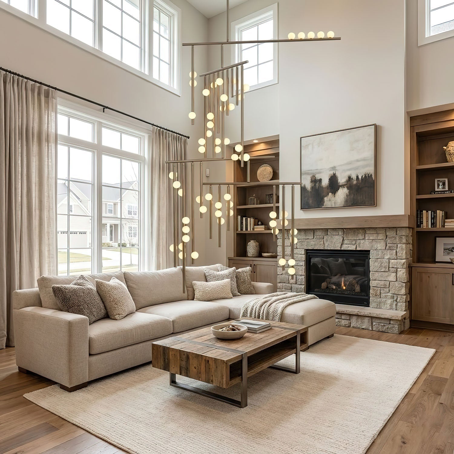 brass-glass-drop-chandelier-anzaz-Nickel & White-3