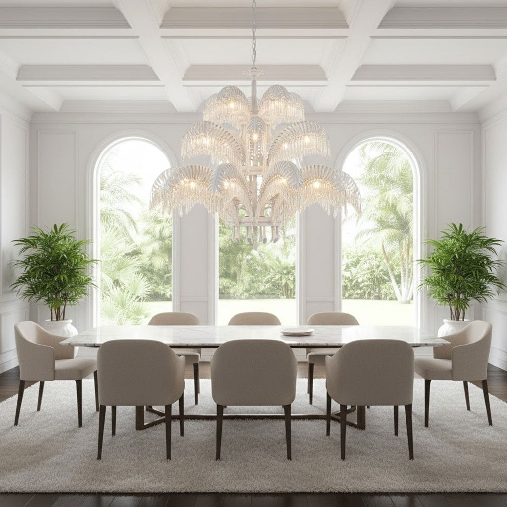 brass-palm-leaf-crystal-chandelier-anzaz-White & Clear crystal-8
