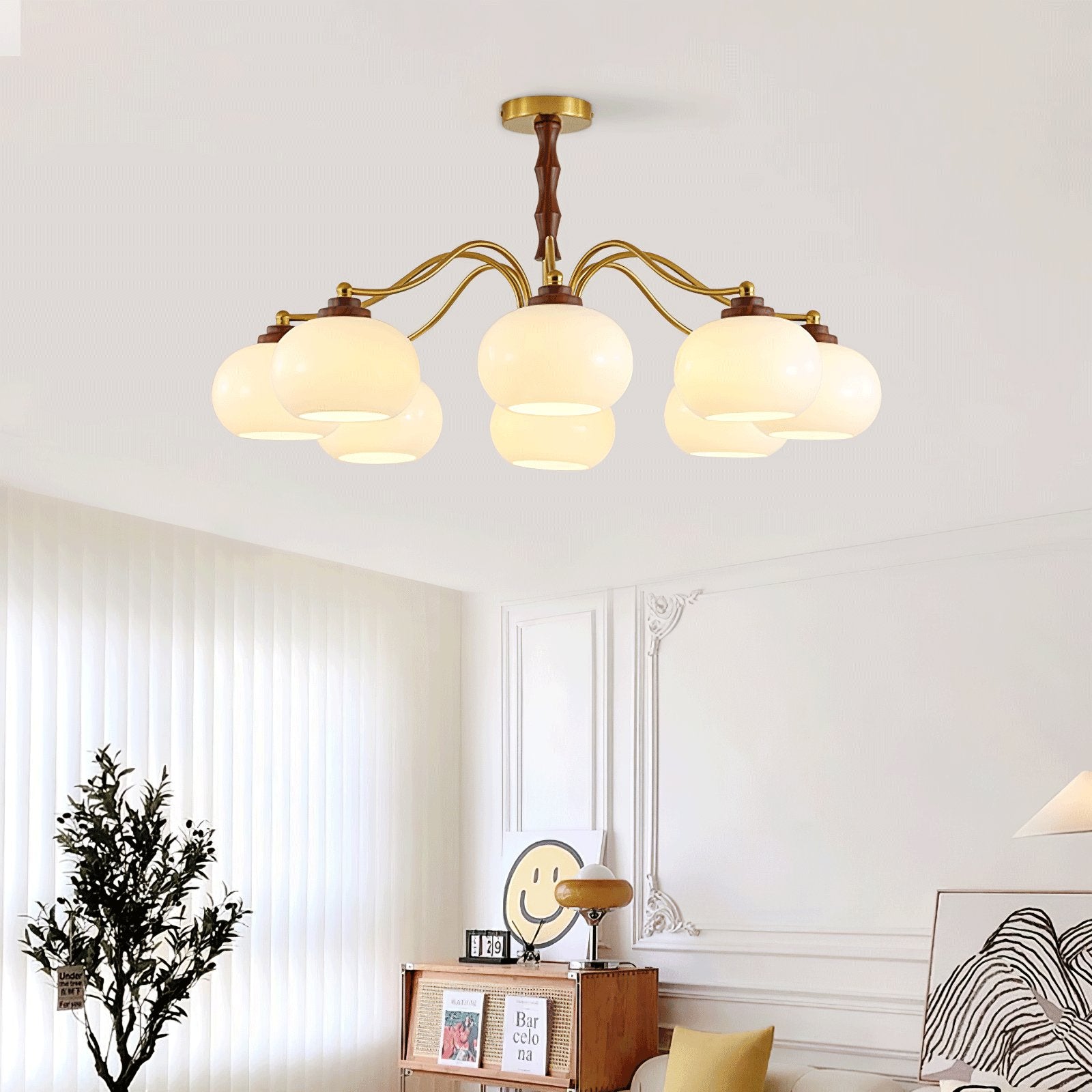 persimmon-glass-globe-chandelier-anzaz-Gold & Beige-6