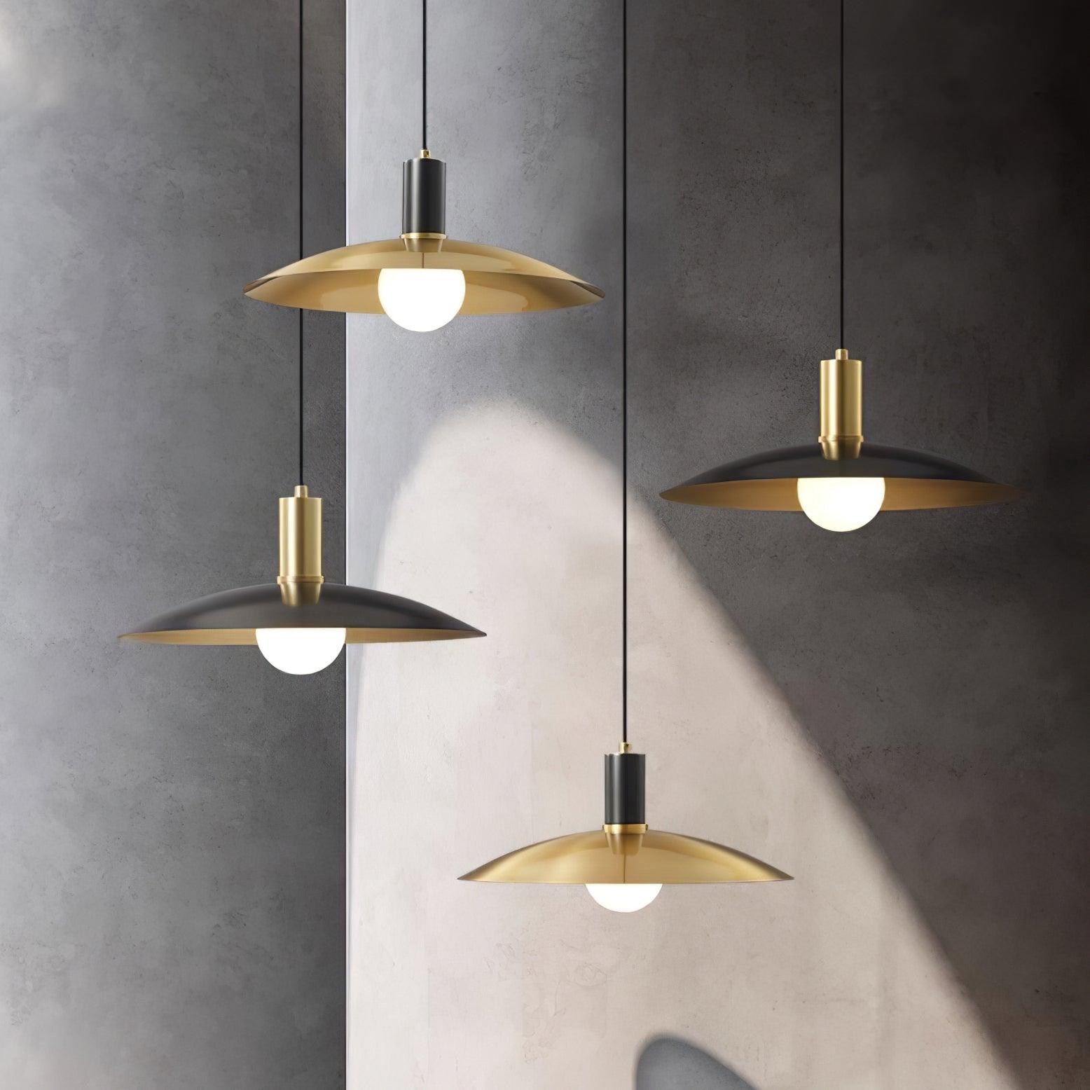 brass-flared-pendant-lamp-anzaz-Black & Brass-2