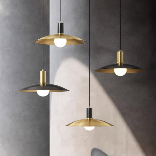 brass-flared-pendant-lamp-anzaz-Black & Brass-2