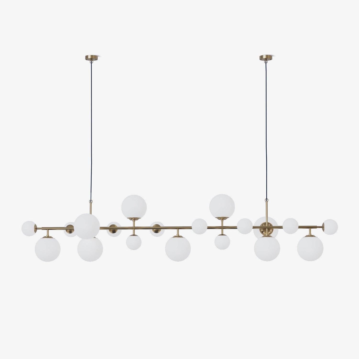 brass-glass-globe-chandelier-anzaz-Black & White glass-1