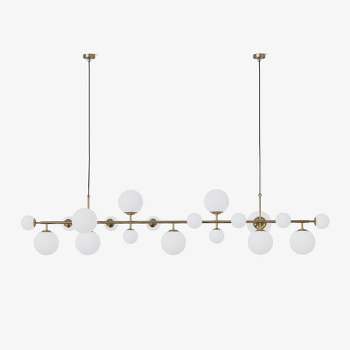 brass-glass-globe-chandelier-anzaz-Black & White glass-1