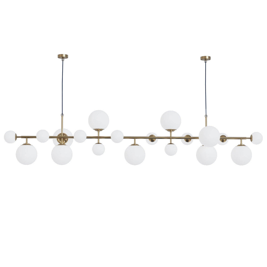 brass-glass-globe-chandelier-anzaz-Brass & Clear glass-4
