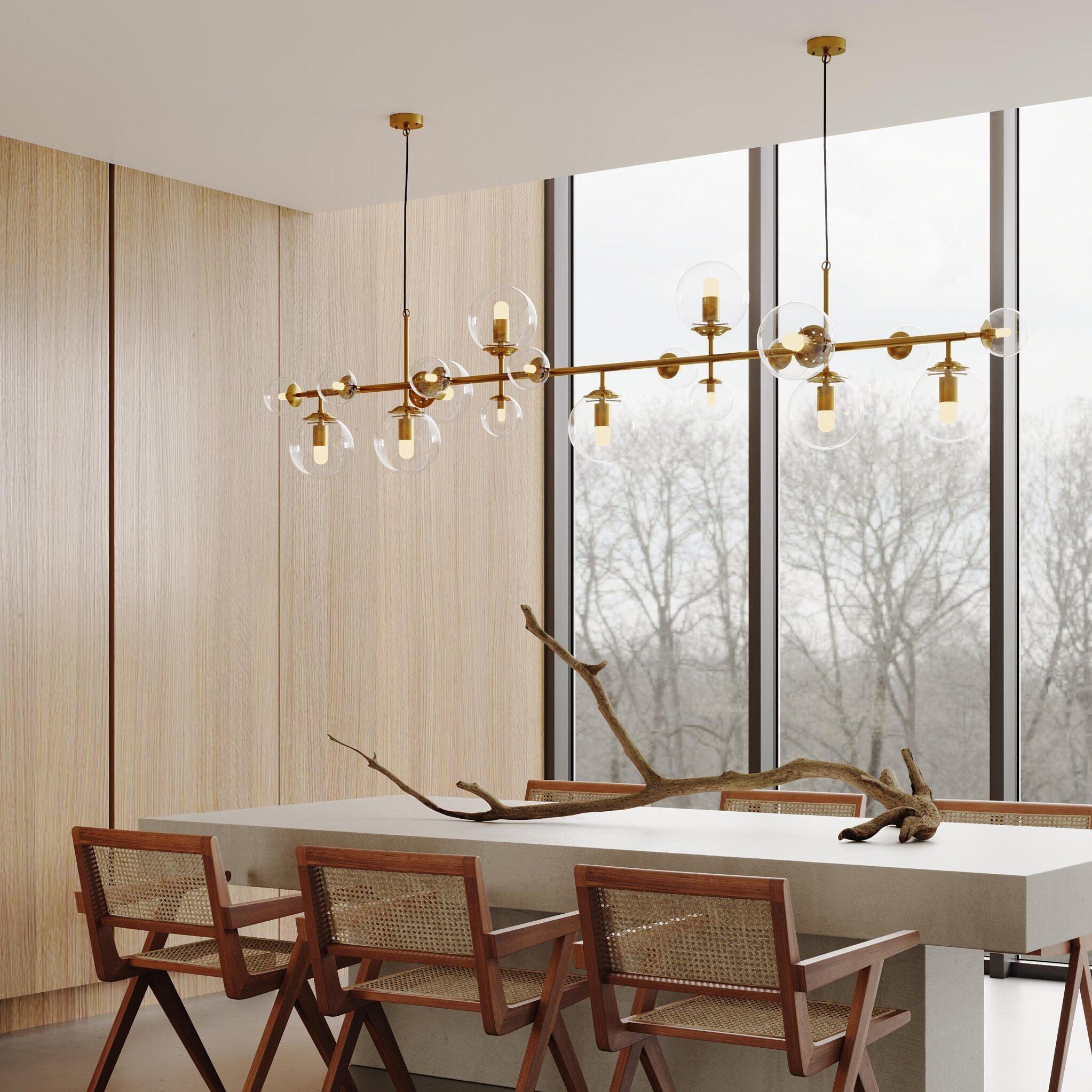 brass-glass-globe-chandelier-anzaz-Brass & White glass-3