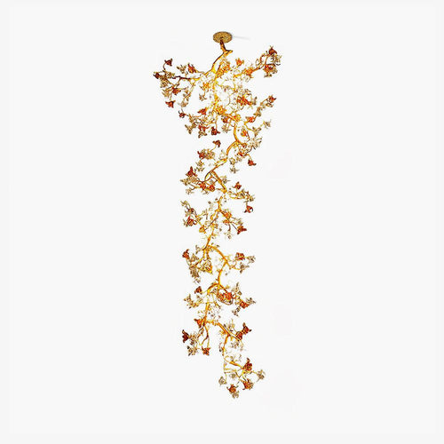 brass-maple-branch-chandelier-anzaz-Brass & Clear & Yellow-1