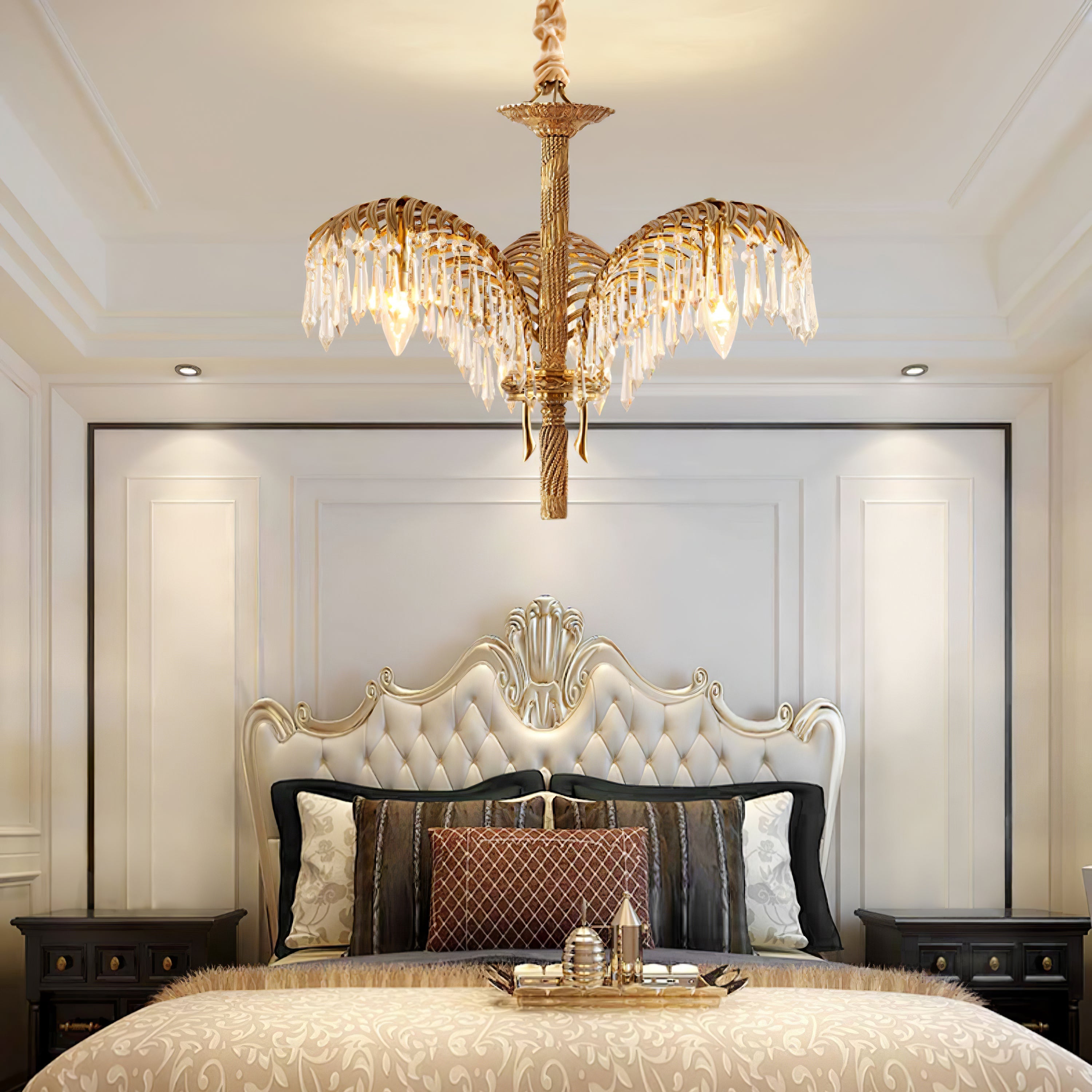 brass-palm-leaf-crystal-chandelier-anzaz-White & Clear crystal-17