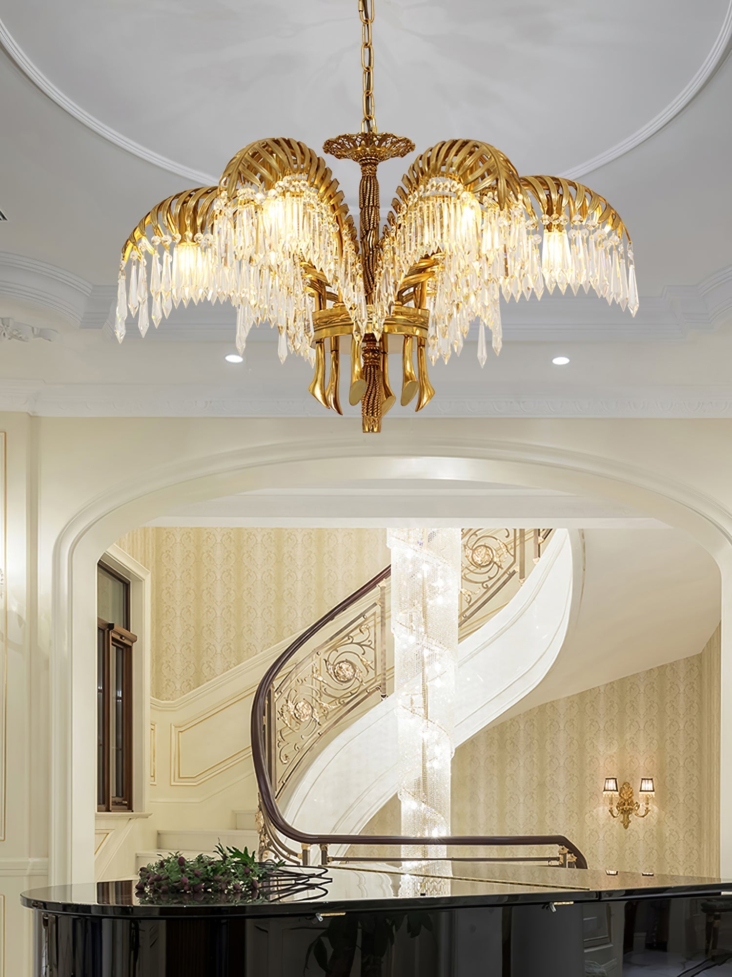 brass-palm-leaf-crystal-chandelier-anzaz--21