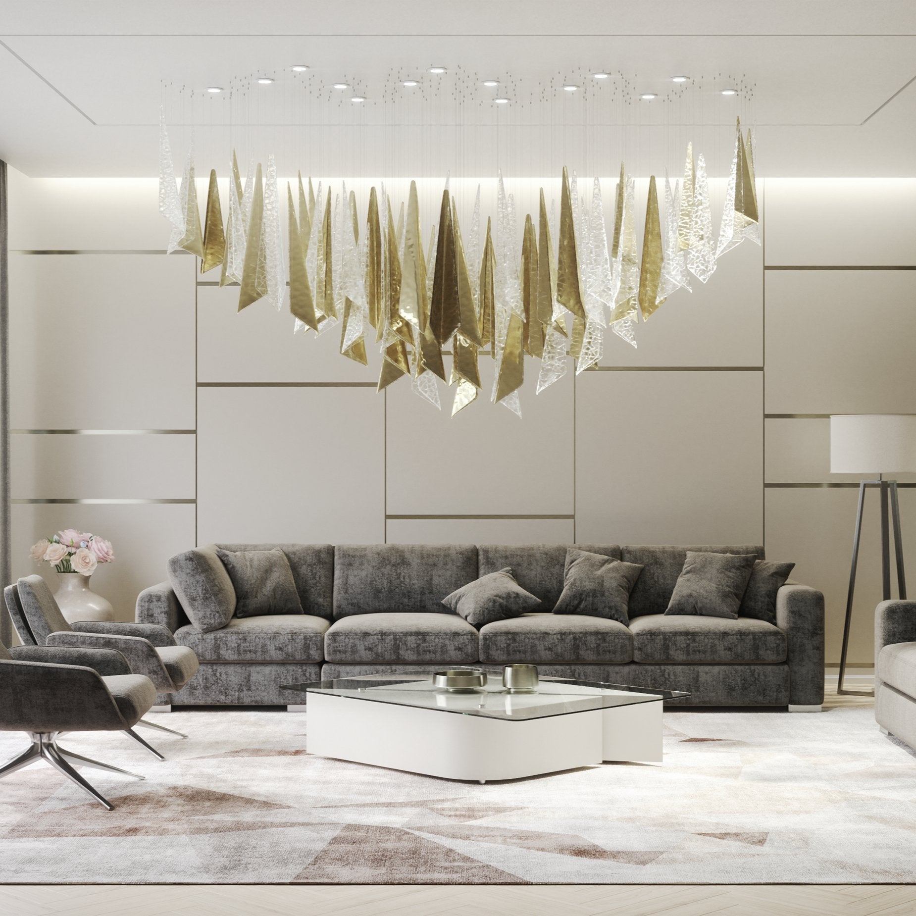 breeze-chandelier-anzaz-Gold & Clear-2