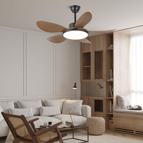 brinley-48-52-ceiling-fan-light-anzaz-Model A Walnut Wood Grain & Black (ABS blades)-2