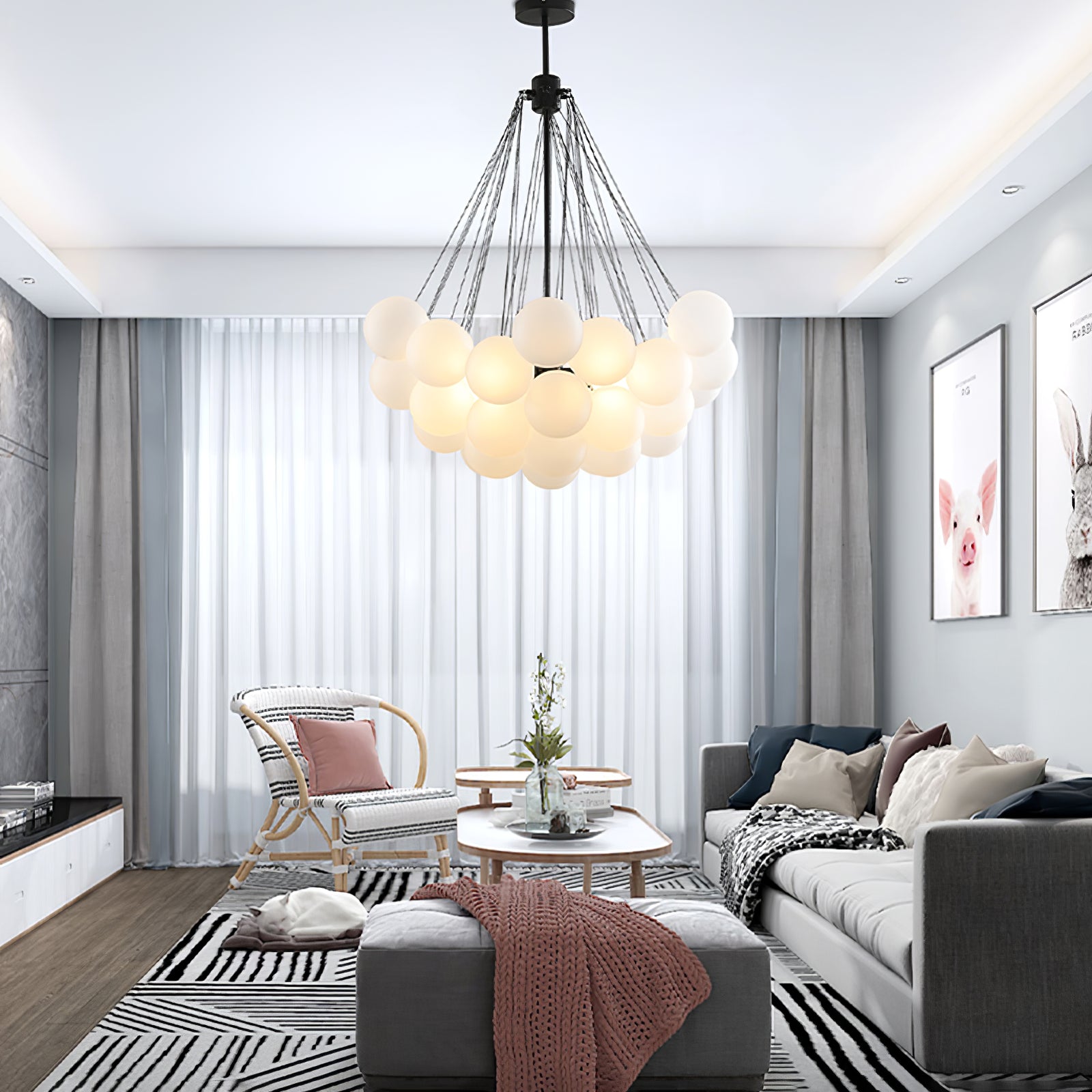 bubble-chandelier-anzaz-Chrome & White-12
