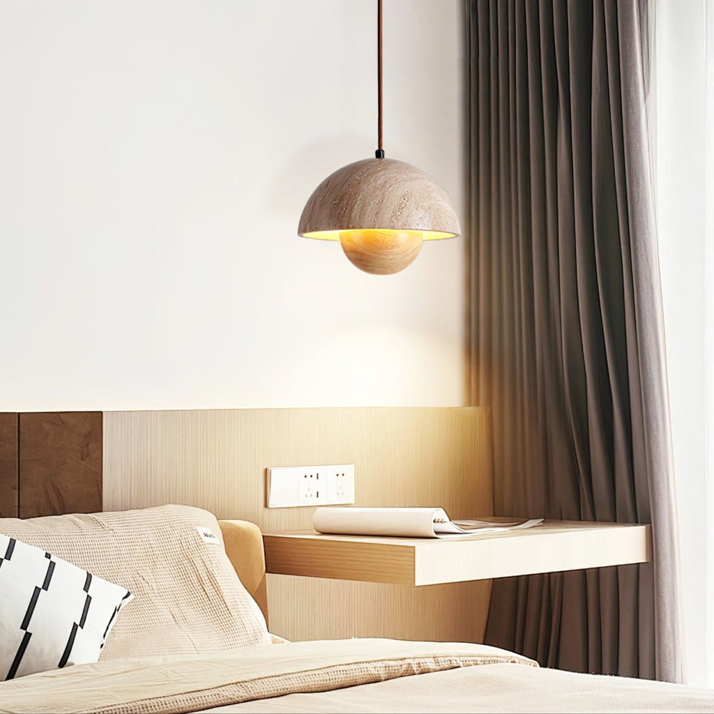 bud-travertine-pendant-lamp-anzaz-Walnut color & Yellow Travertine-4