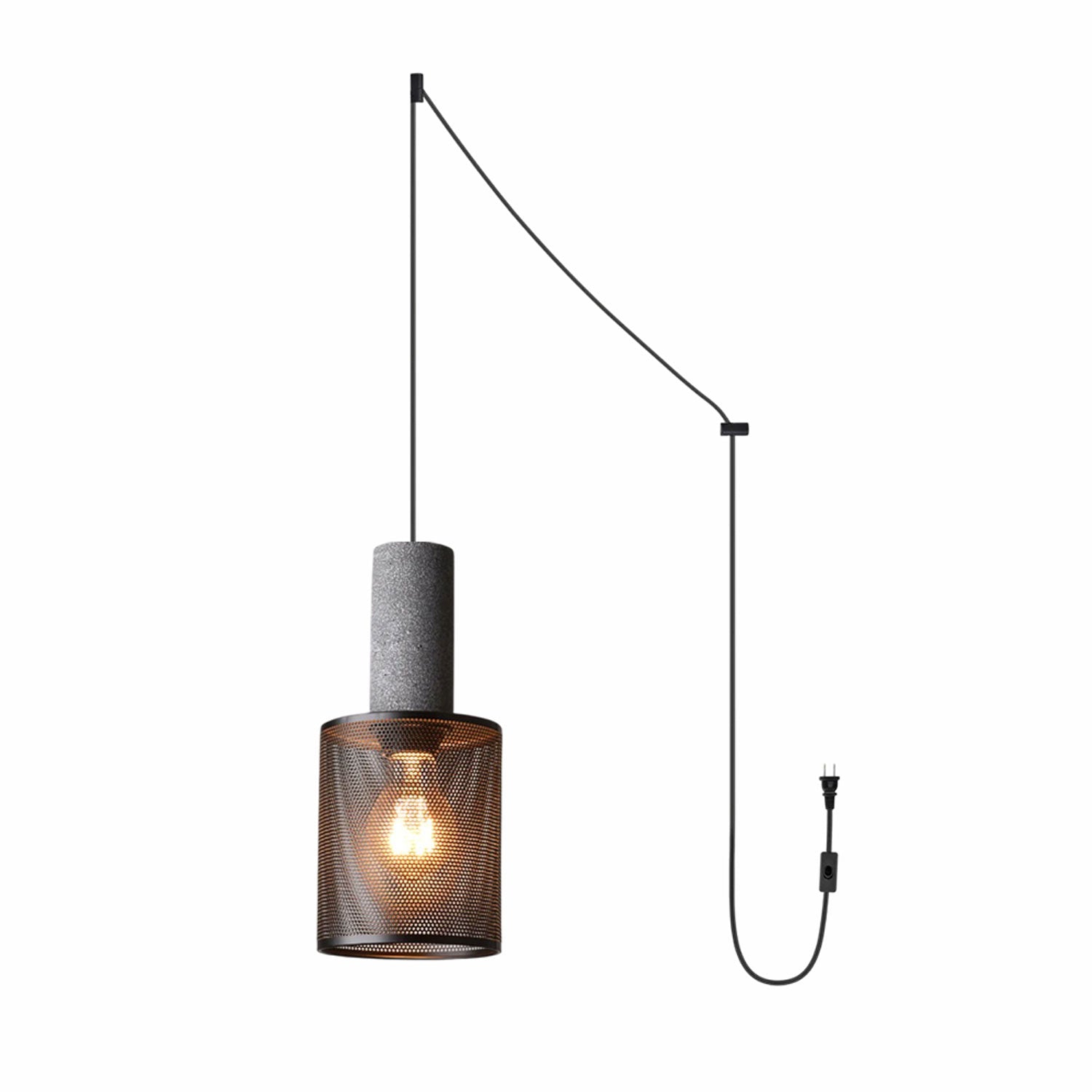 cement-mesh-plug-in-pendant-lamp-anzaz-Cement Grey & Black-13