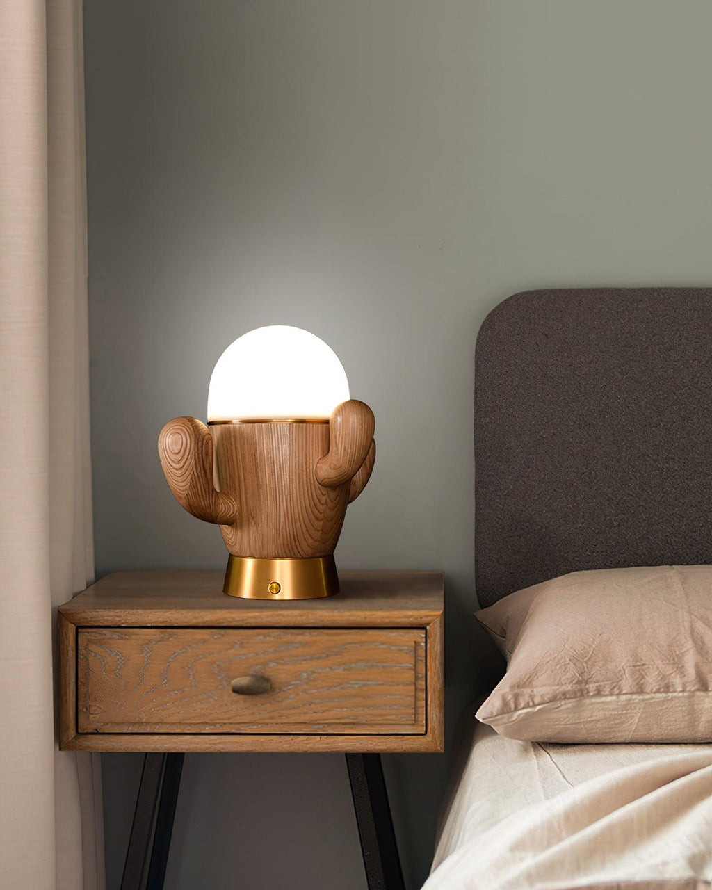 wooden-cactus-table-lamp-anzaz-Wood color & Cool Light-6